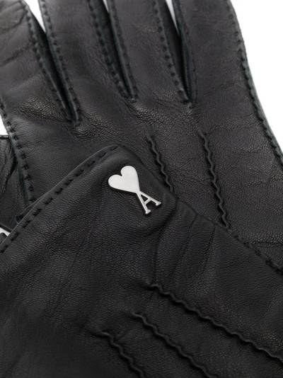 AMI Paris Ami de Coeur leather gloves outlook