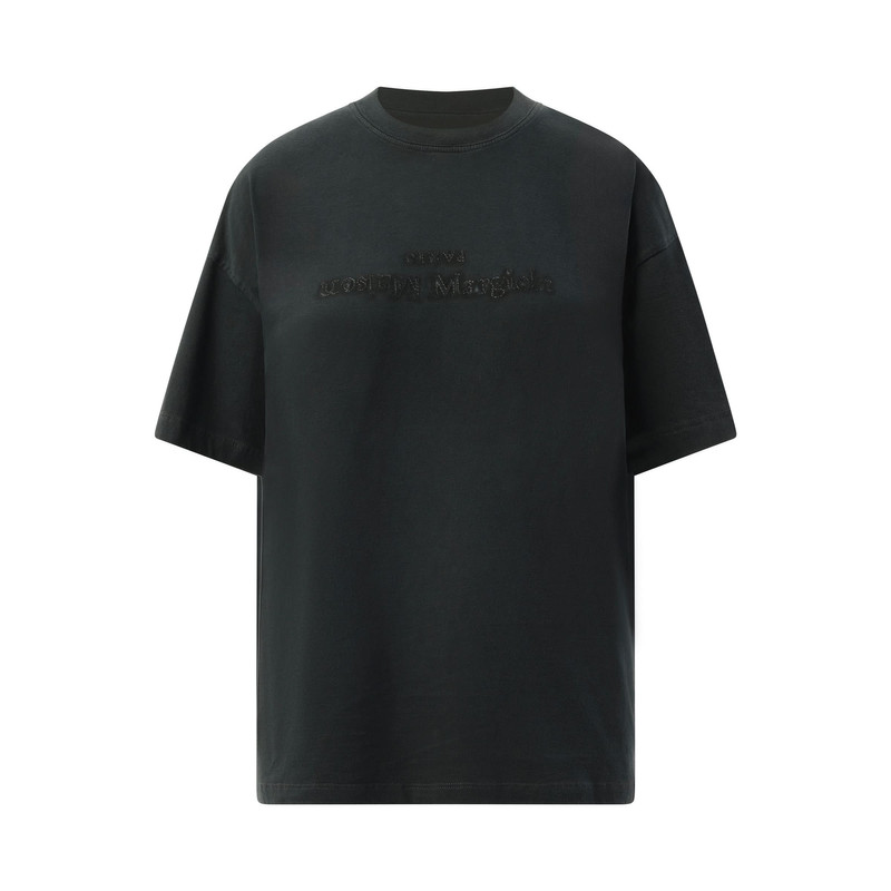 Maison Margiela Memory of Reverse Logo T-Shirt in Vintage Black outlook