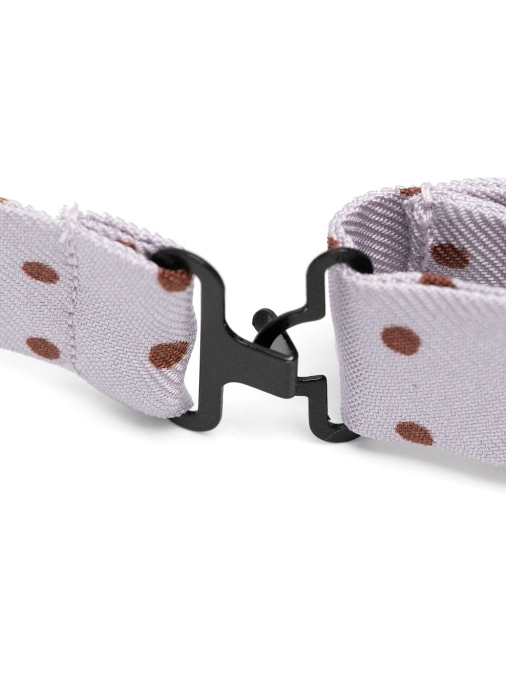 polka-dot print silk bow - 3