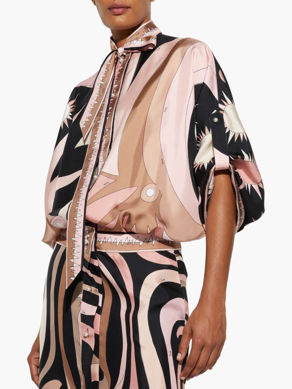 marmo-print dress - 5