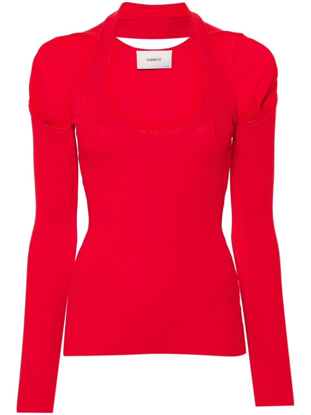 cut-out knitted top - 1