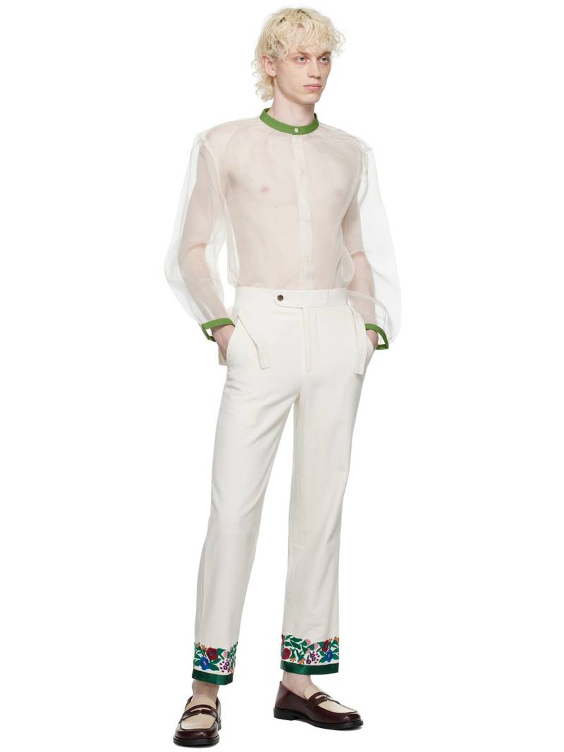 BODE Off-White Winter Garden Trousers outlook