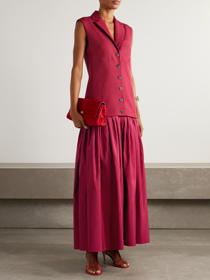 diotima Convertible Wool-twill And Silk-faille Maxi Dress outlook