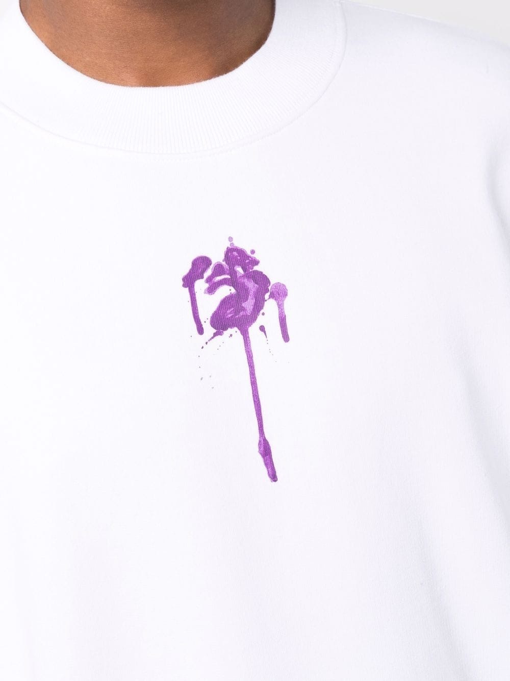 dripped logo crew-neck sweatshirt - 5