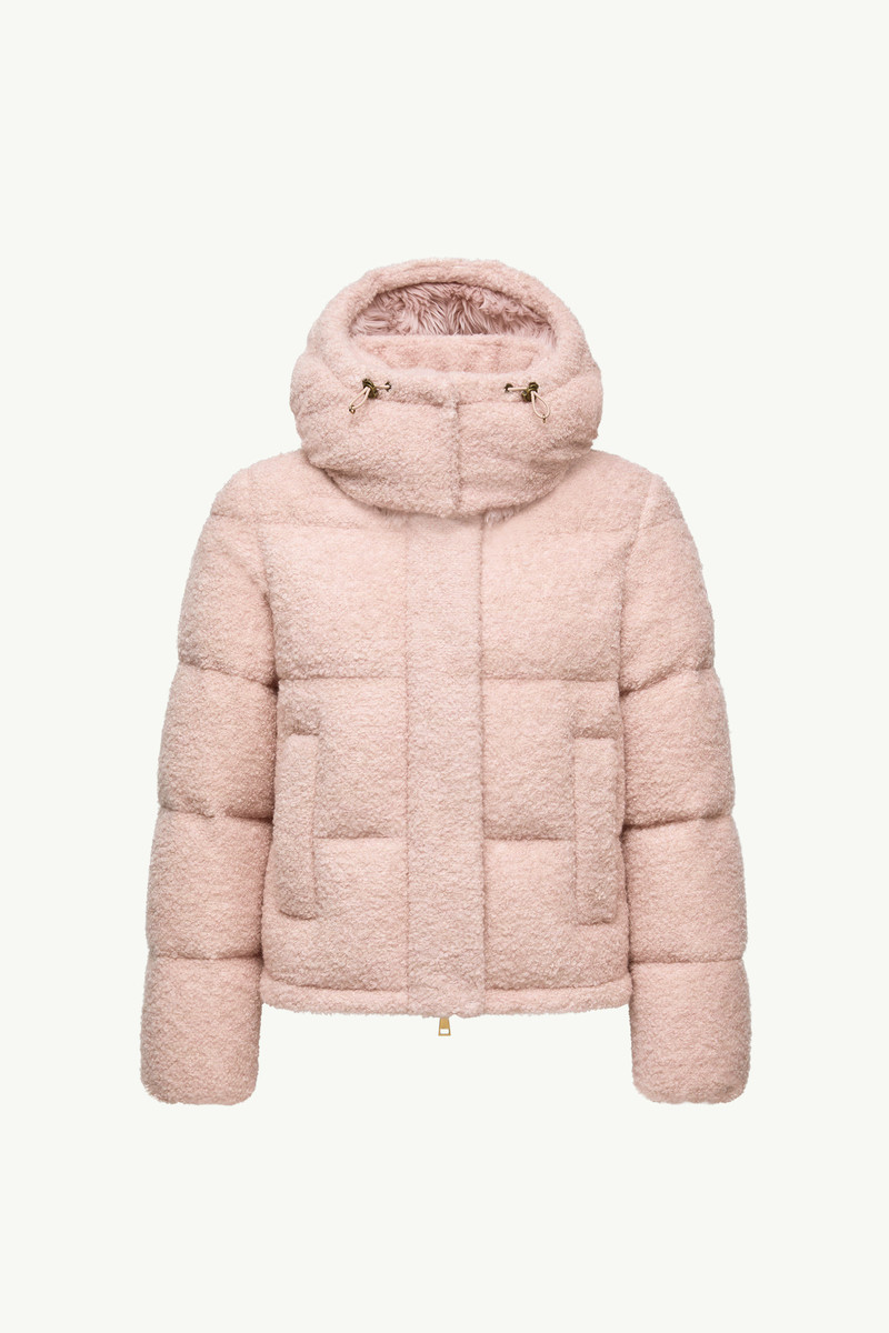 Virieu Bouclé Hooded Short Down Jacket 1