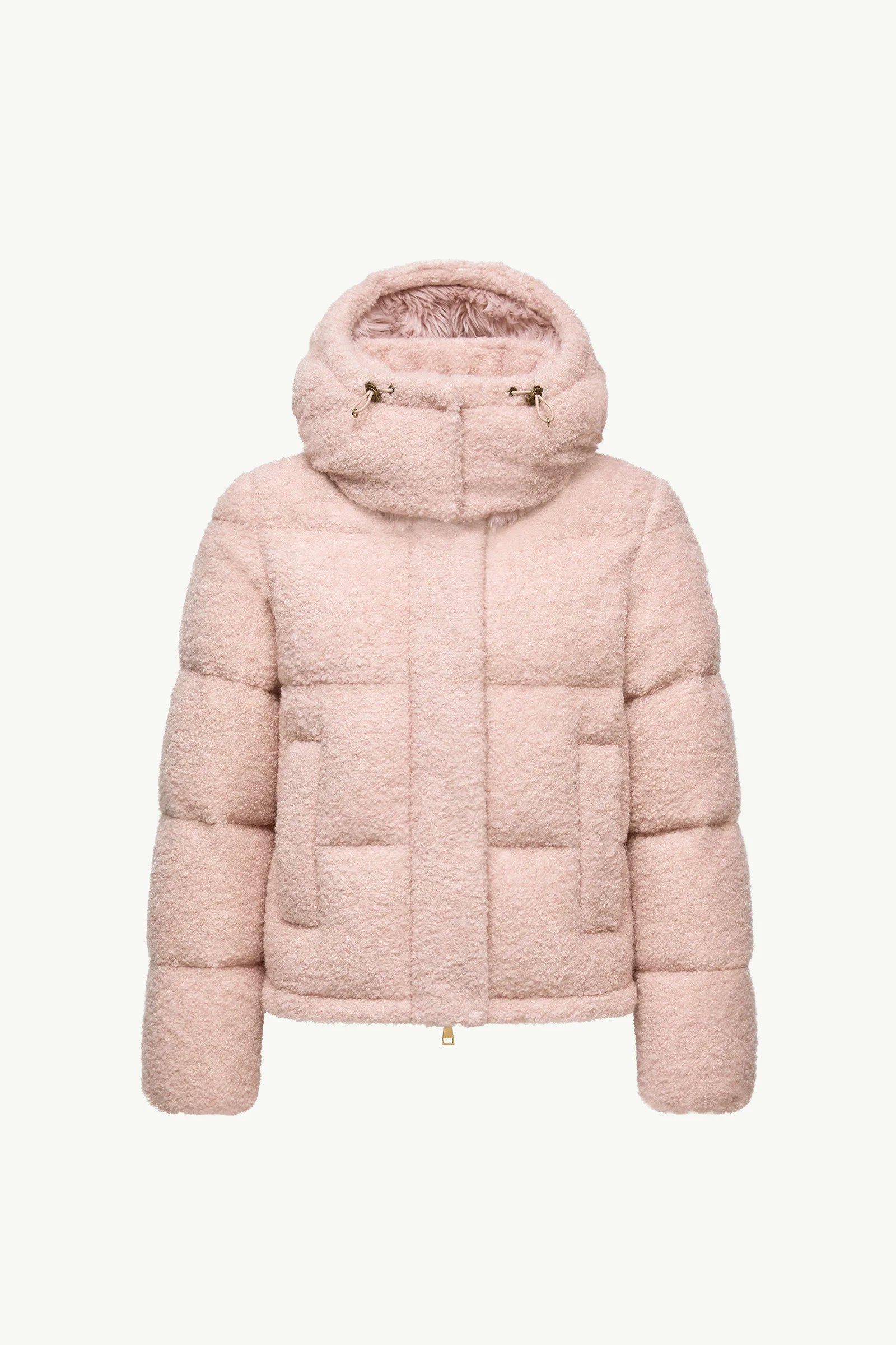 Virieu Bouclé Hooded Short Down Jacket - 1