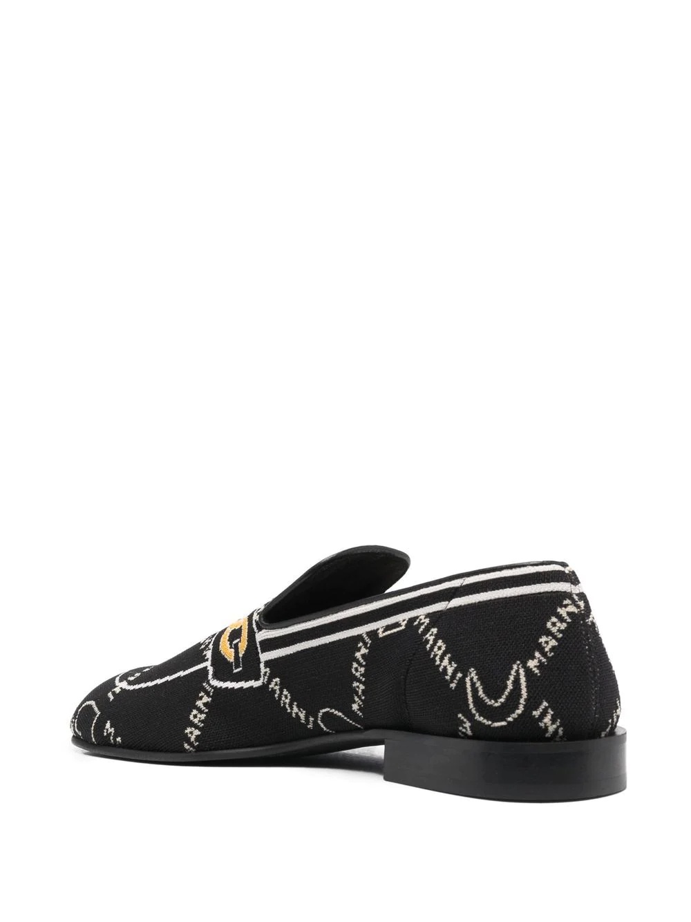 all-over logo-jacquard loafers - 3