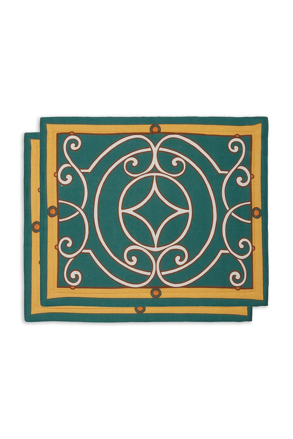 Tablemat Set Of 2 - Cortile Green - 1