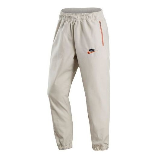 Men's Nike Woven Logo Printing Sports Pants/Trousers/Joggers Autumn White DR7832-072 - 1