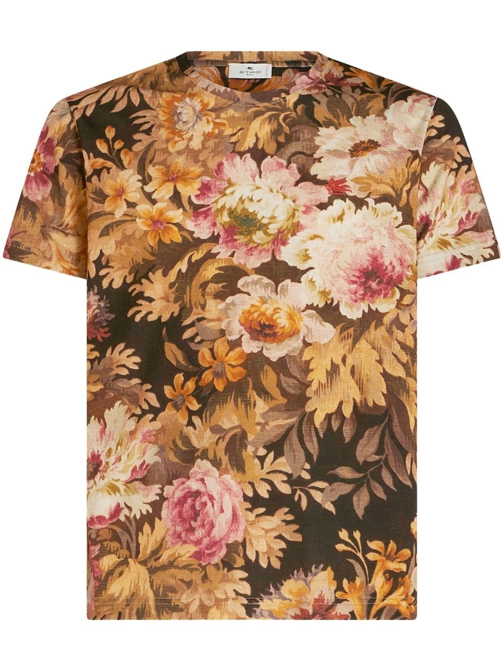 floral-print cotton T-shirt - 1