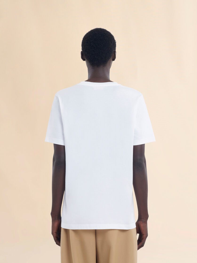 WHITE CREW NECK T-SHIRT - 3