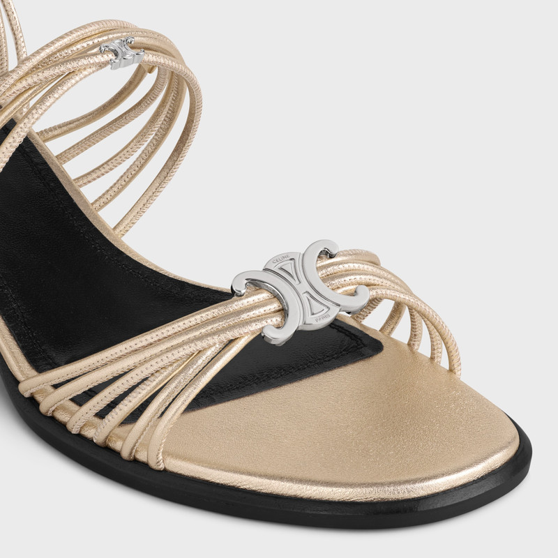 CLÉMENCE HEELED SANDAL IN LAMINATED LAMBSKIN 4