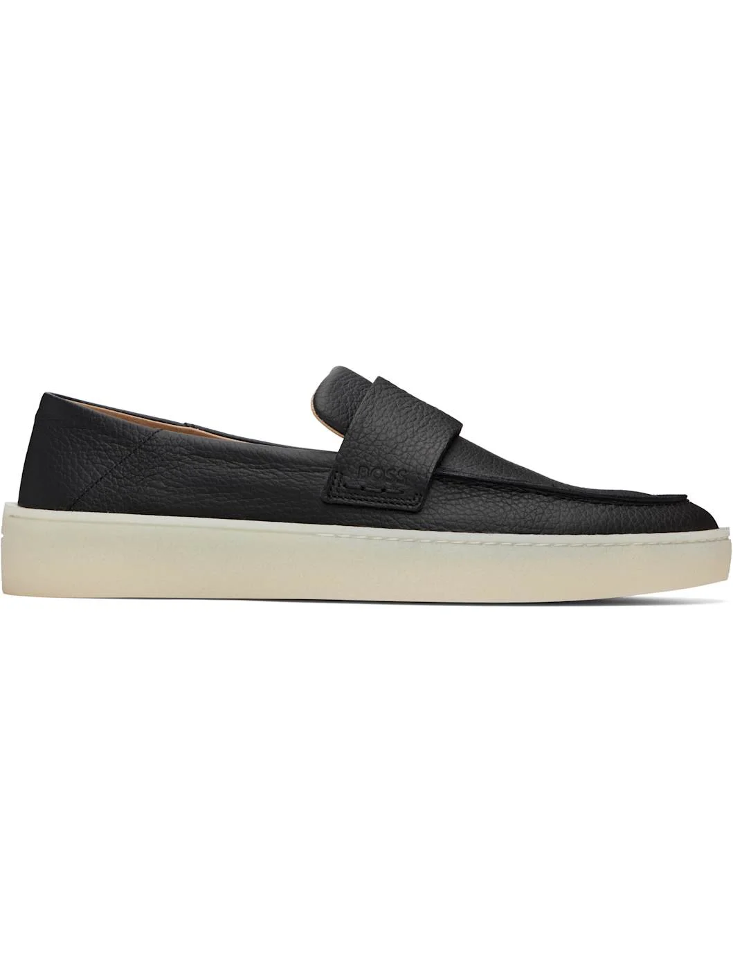 Black Leather Loafers - 1