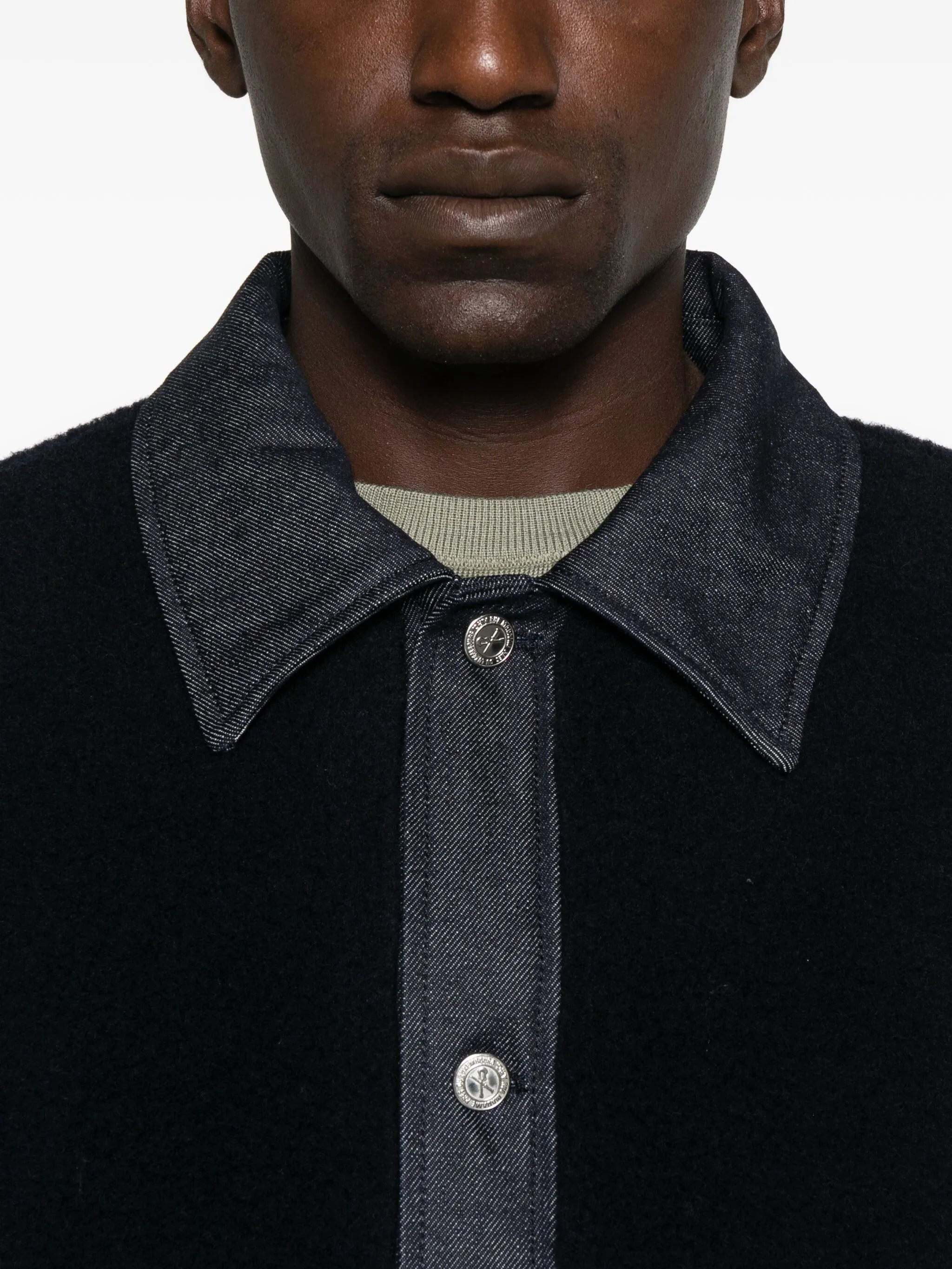 A.p.c. Will Fleece Denim-panel Jacket - 4