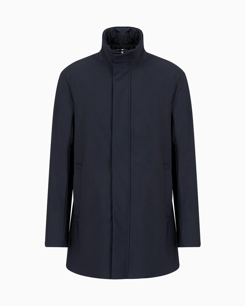 Nylon trench coat with removable gilet 1