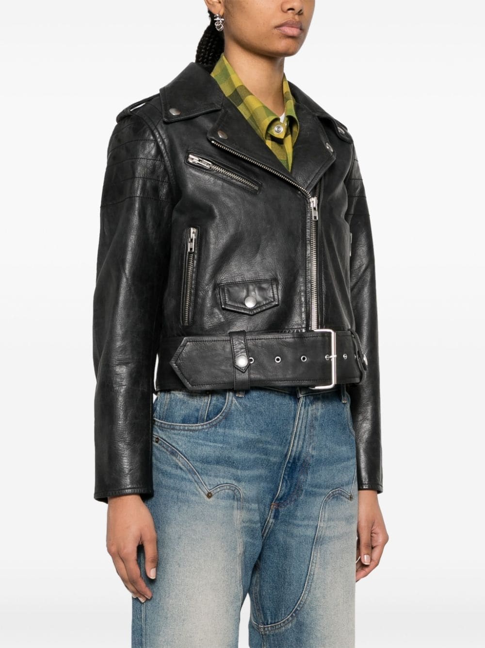 Icon MC leather biker jacket - 3