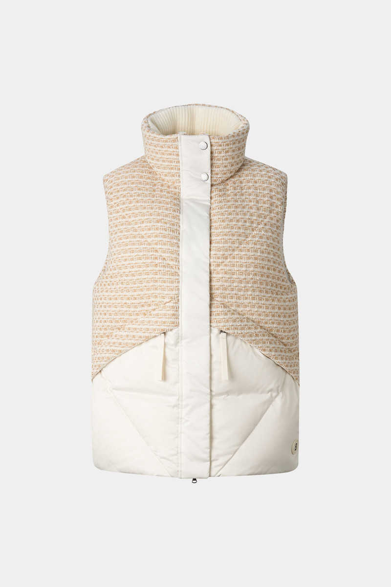 Netty Down Vest in Off-White/Beige 1