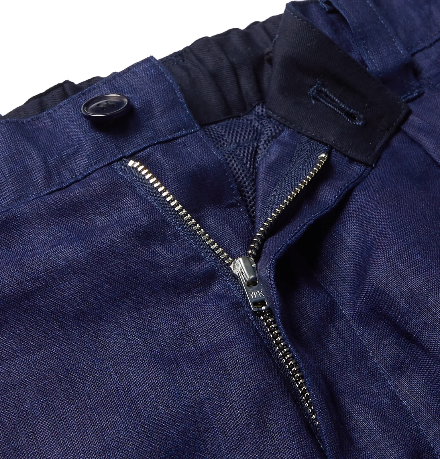 Indigo-Dyed Tapered Pleated Linen Trousers - 3