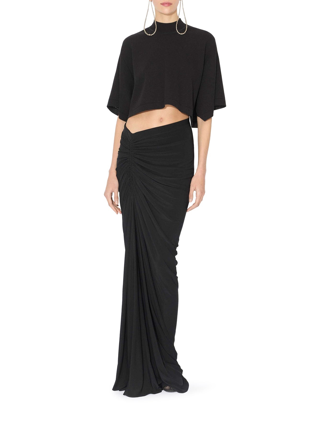 DRAPED JERSEY SKIRT - 2