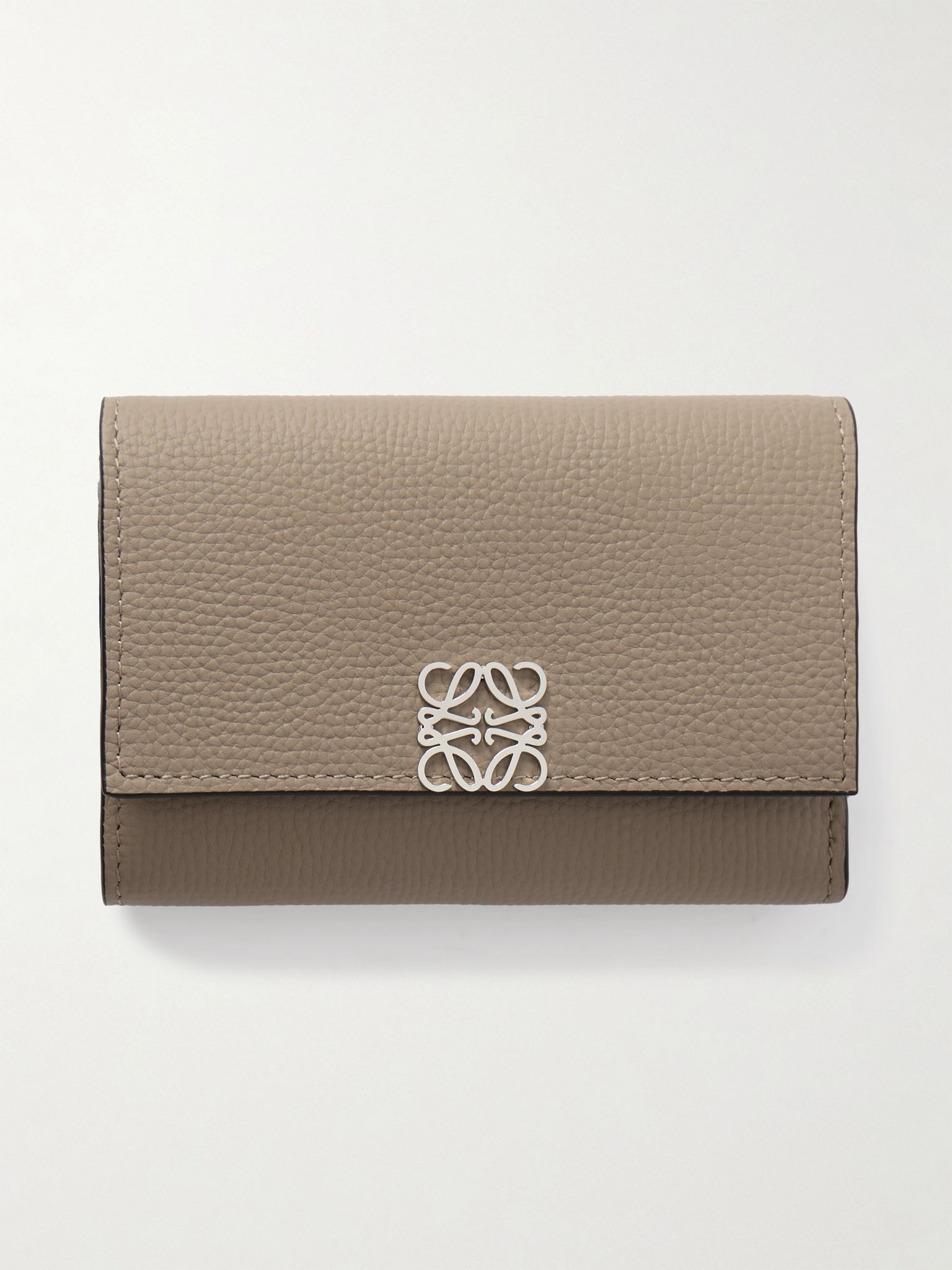 Anagram textured-leather wallet Sand - 1