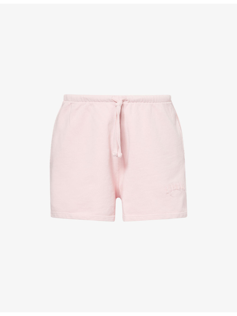 Varsity Applique Washed Cotton Shorts 1