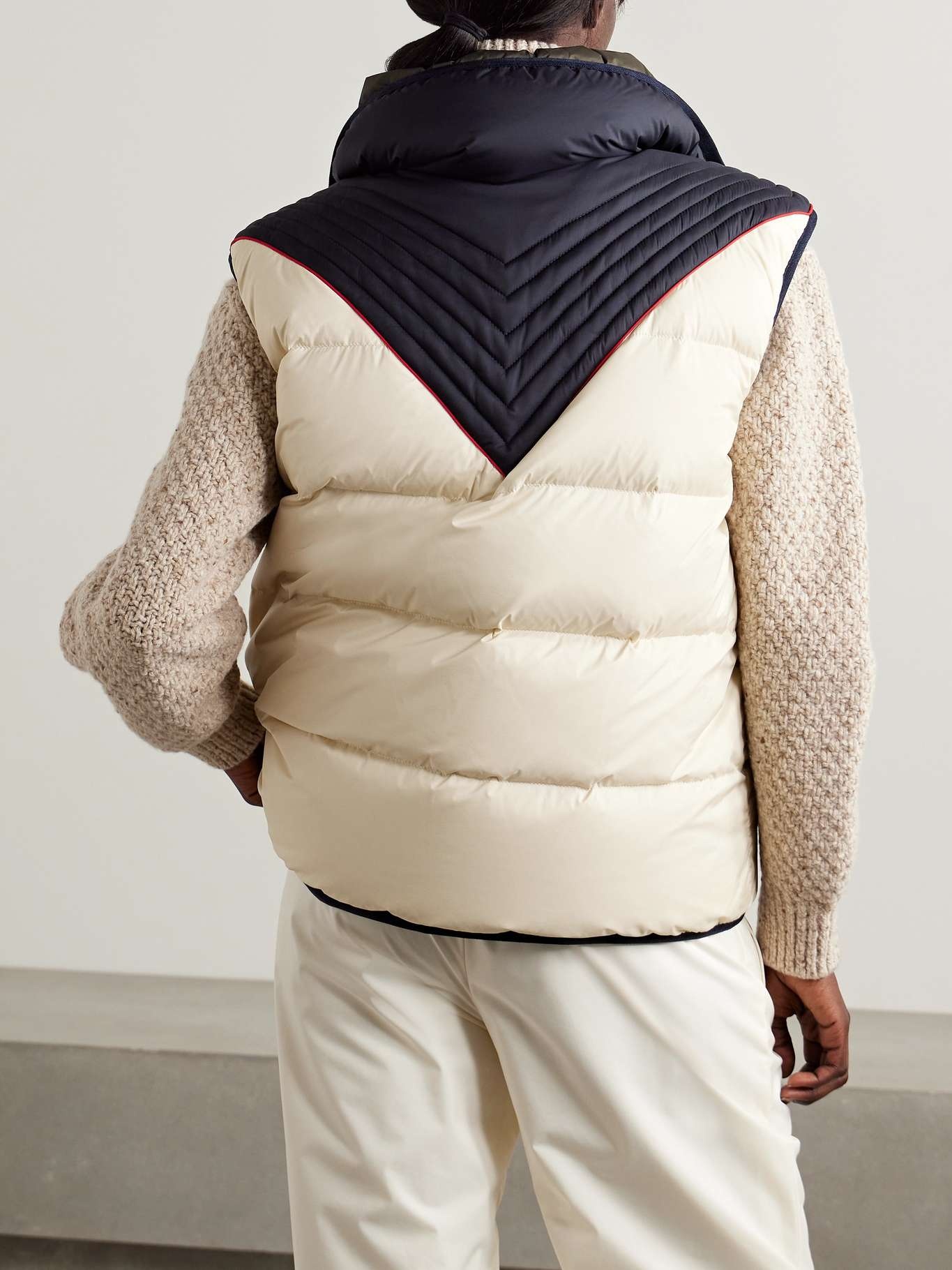 Andry reversible two-tone quilted shell down vest - 4