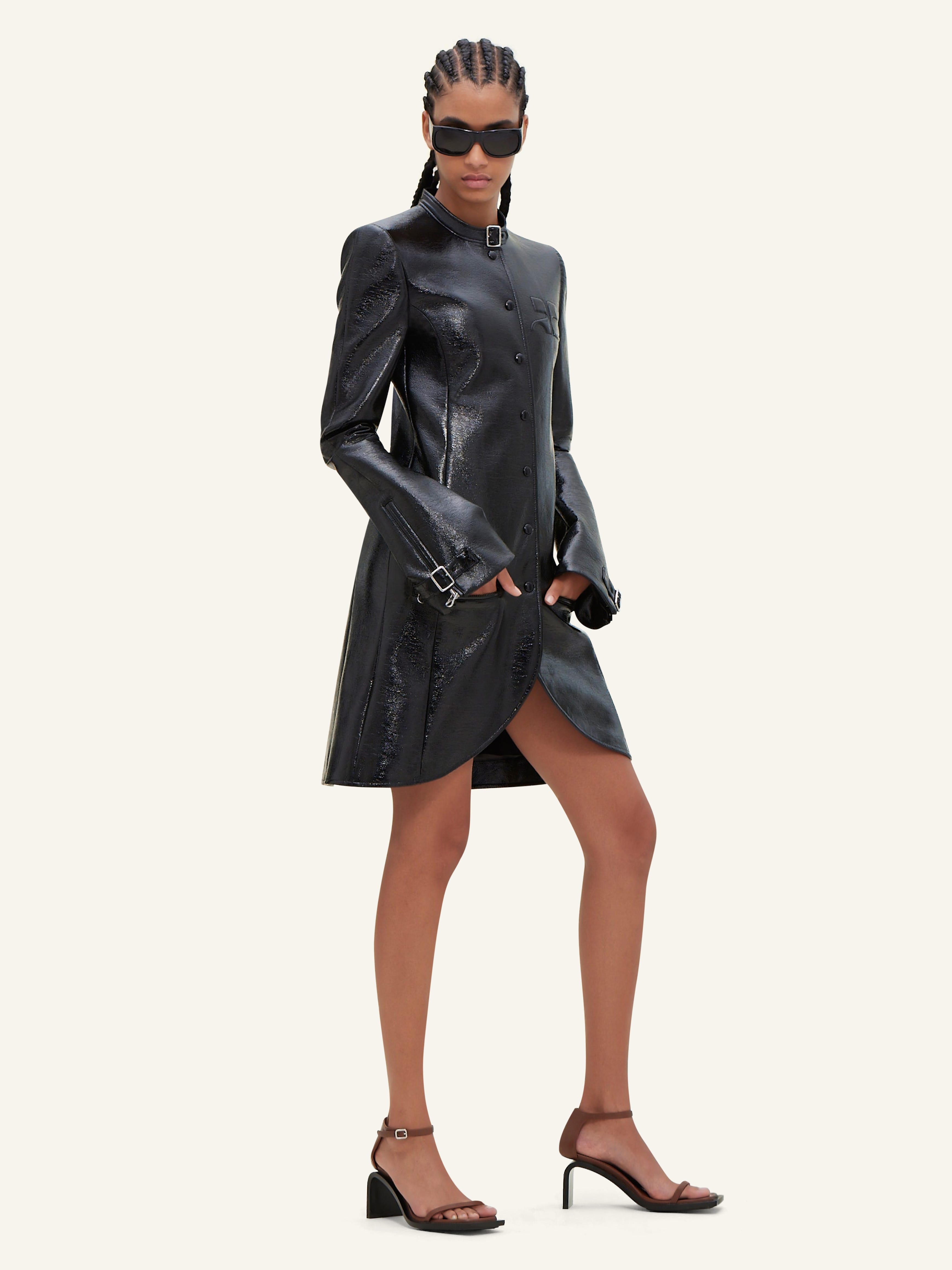 ELLIPSE VINYL COAT - 3