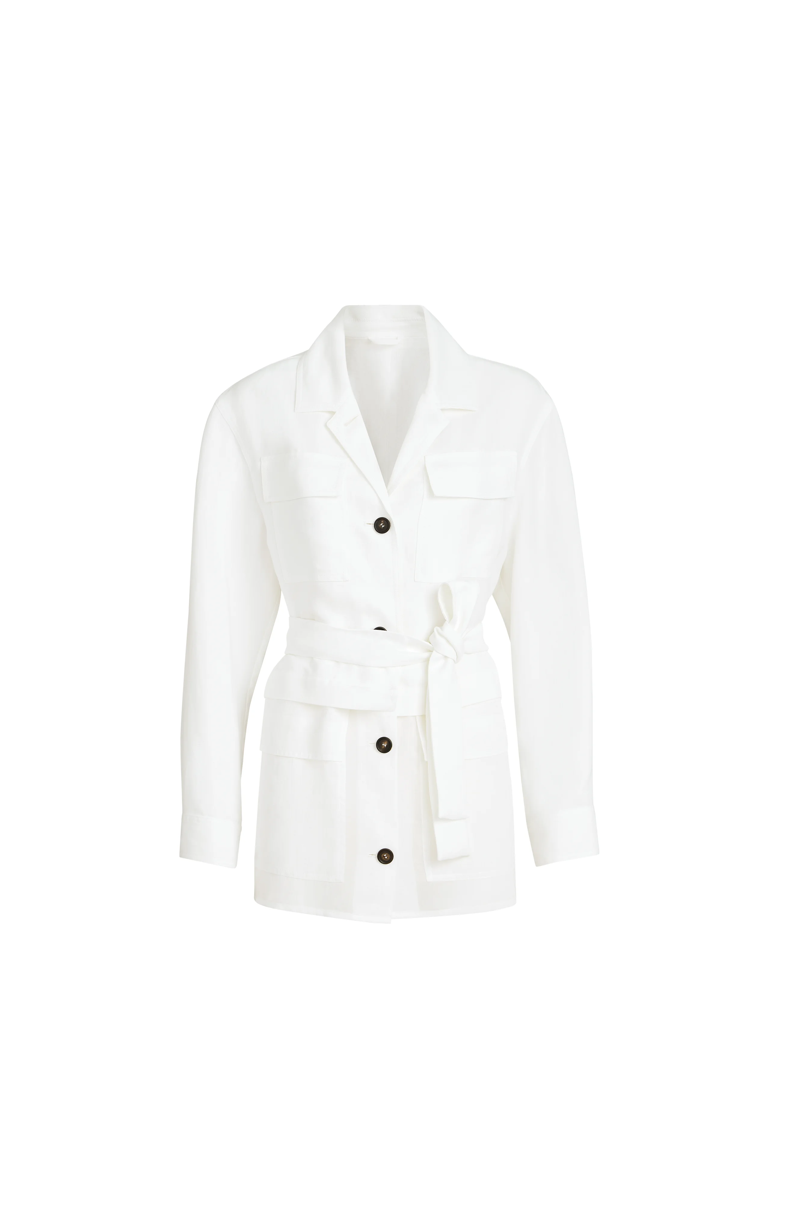 Brunello Cucinelli Twill safari jacket with monili in White at Nordstrom - 1