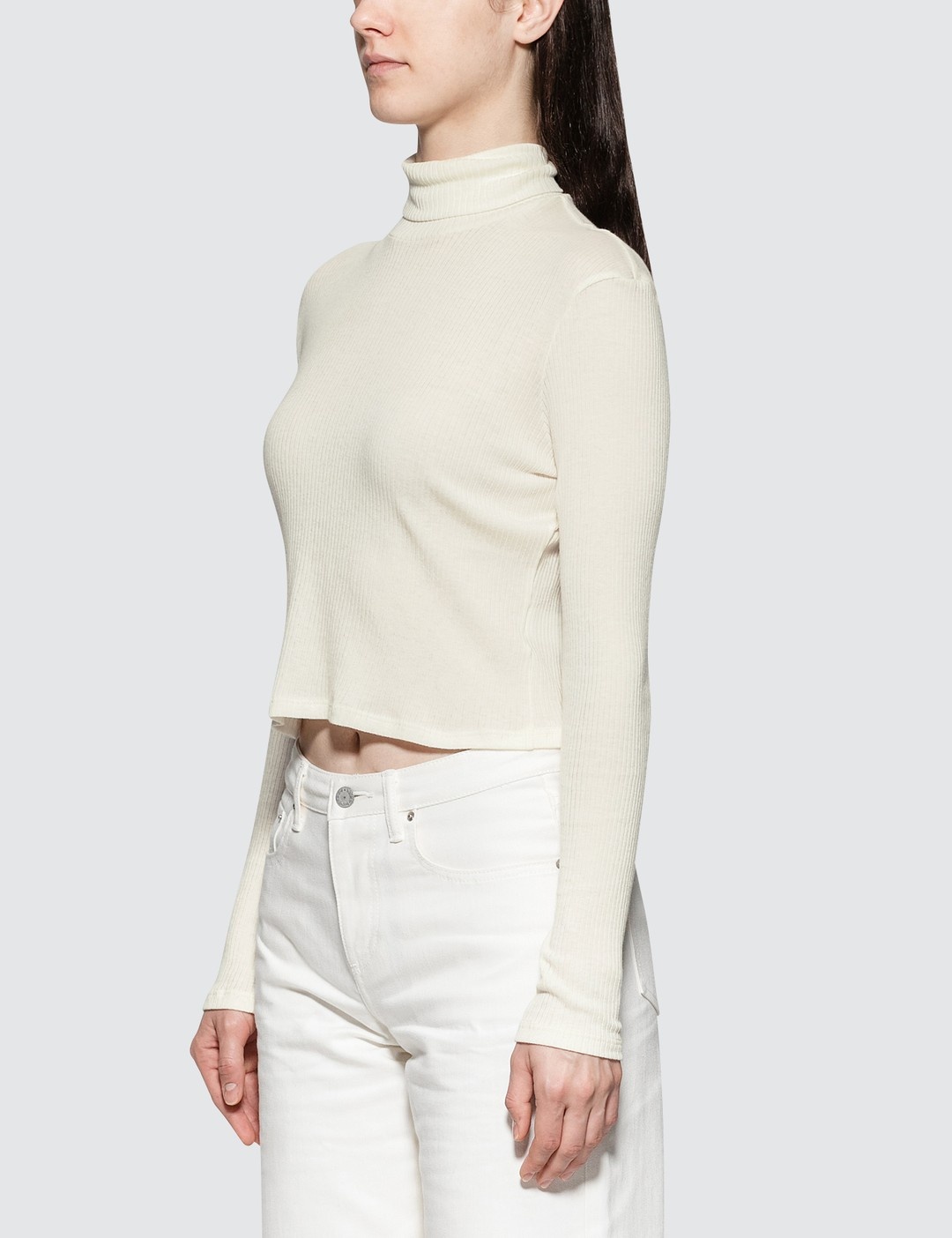 RIB CROPPED TURTLE NECK - 2