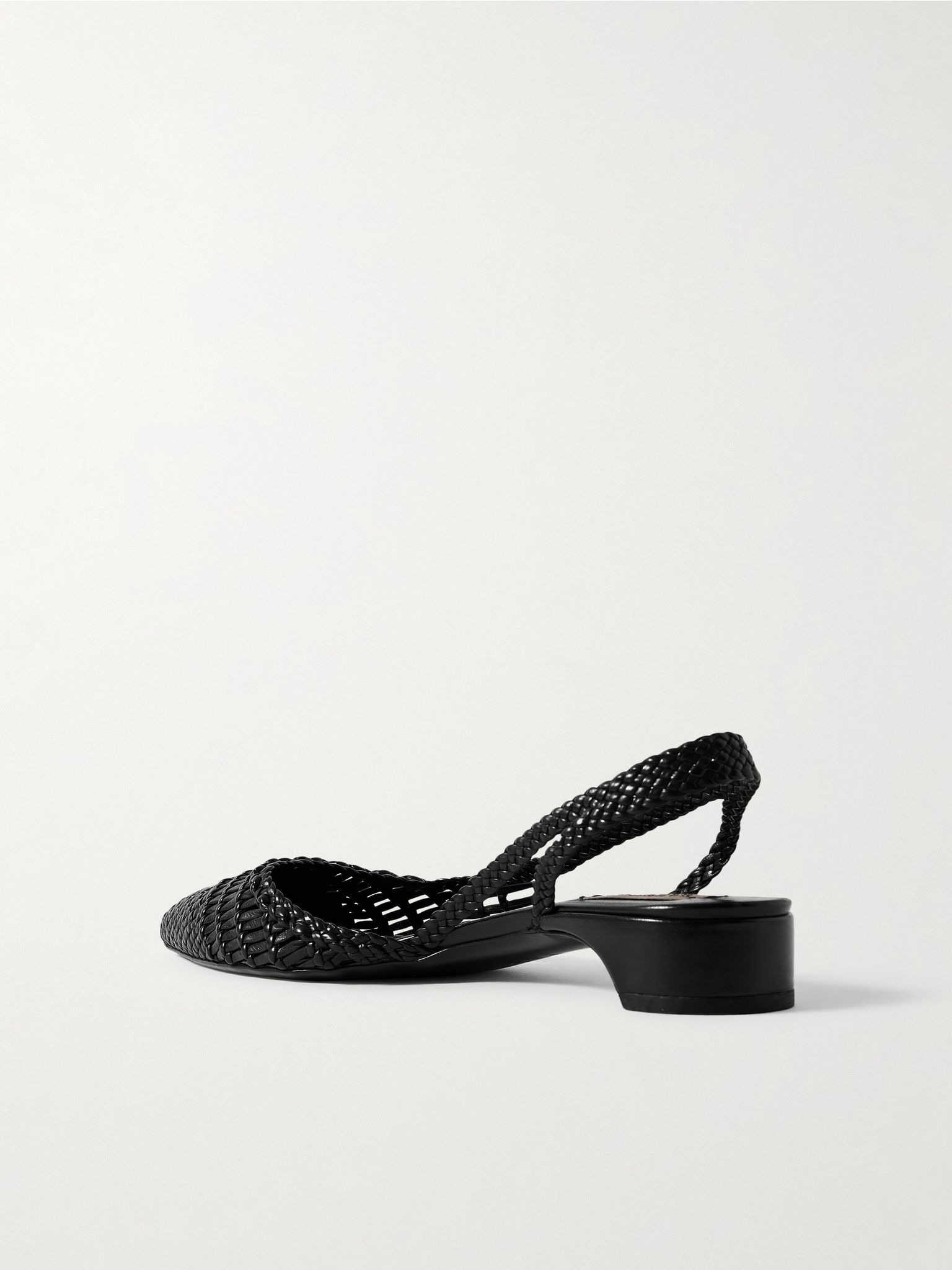 Perro woven leather slingback pumps Black - 3