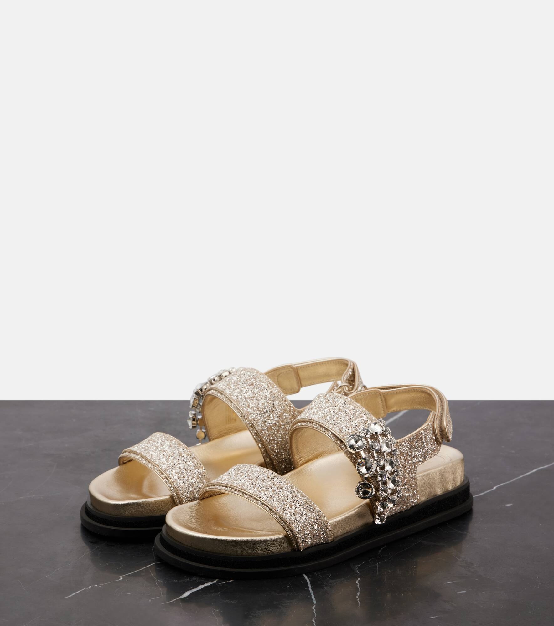 Verity embellished glitter sandals - 4