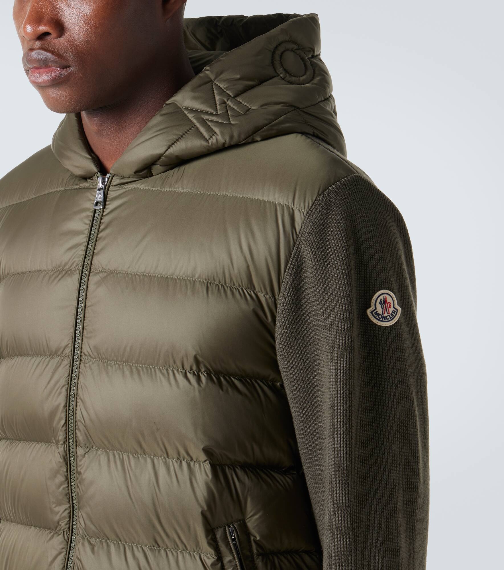 Quilted wool and down jacket - 5