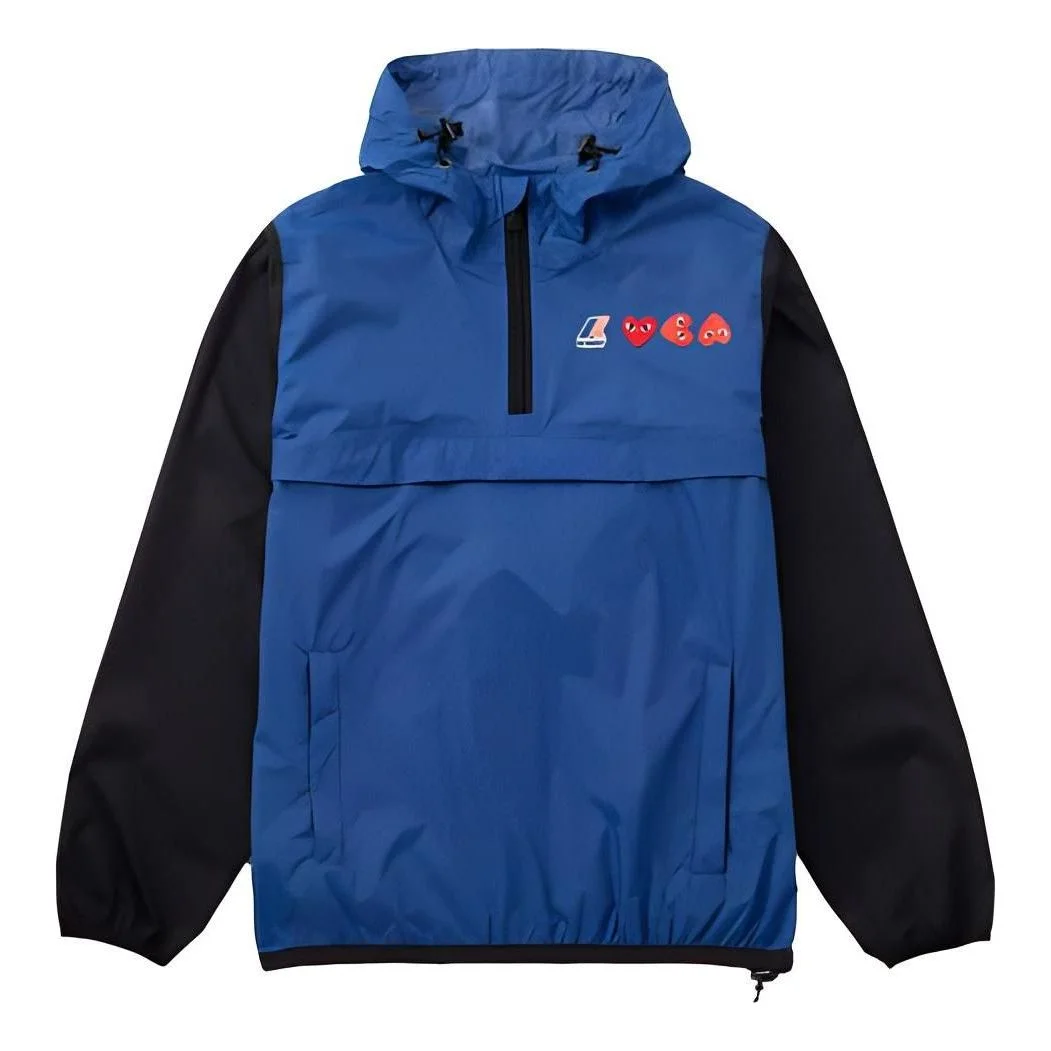 COMME des GARCONS PLAY FW25 x K-Way Half Zip Hoodie 'Blue' AZ-J506-051-2 - 1