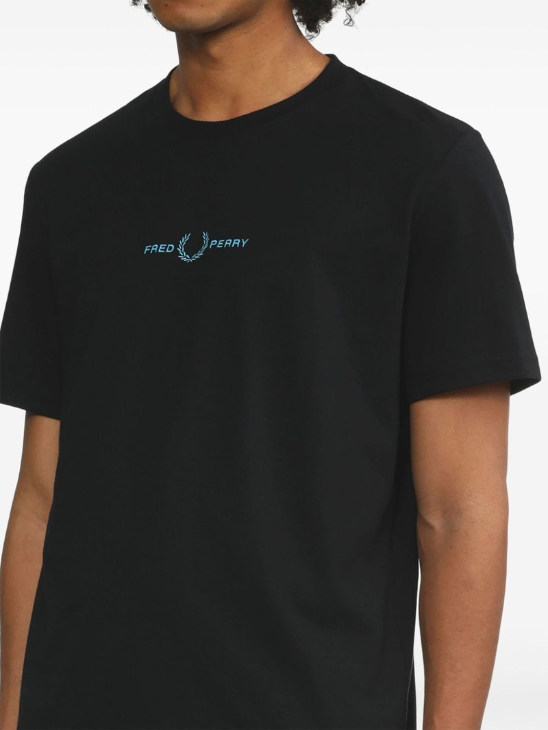 logo-embroidered cotton T-shirt 5
