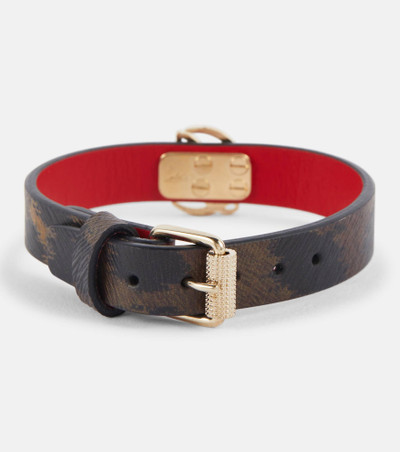 Christian Louboutin CL animal-print leather bracelet outlook