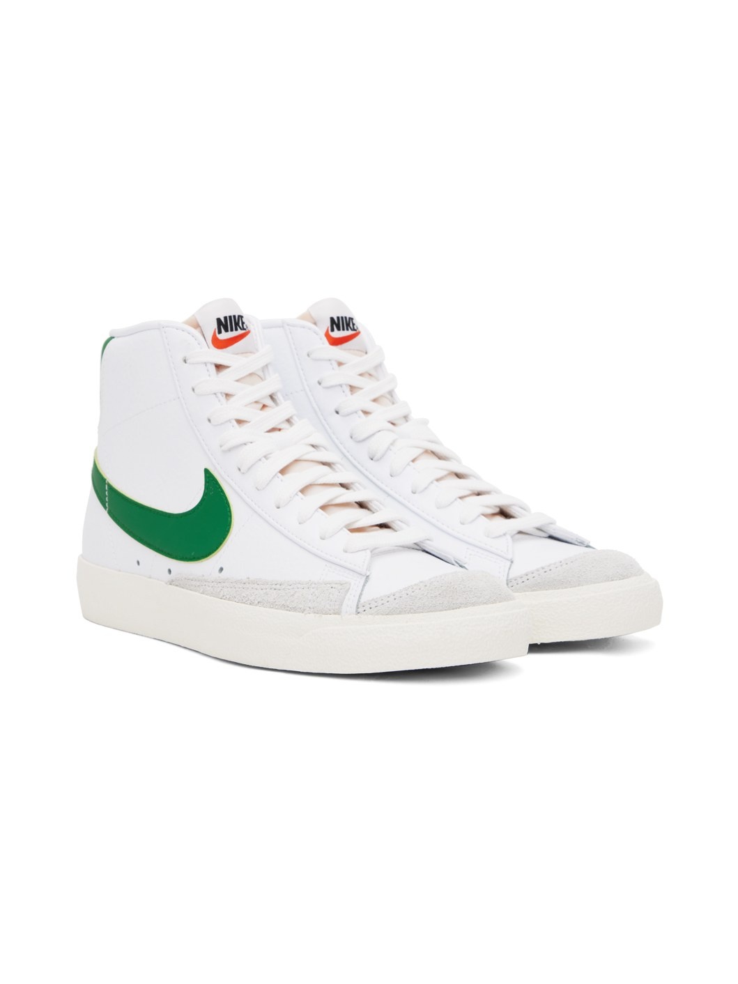 White & Green Blazer Mid '77 Vintage Sneakers - 4