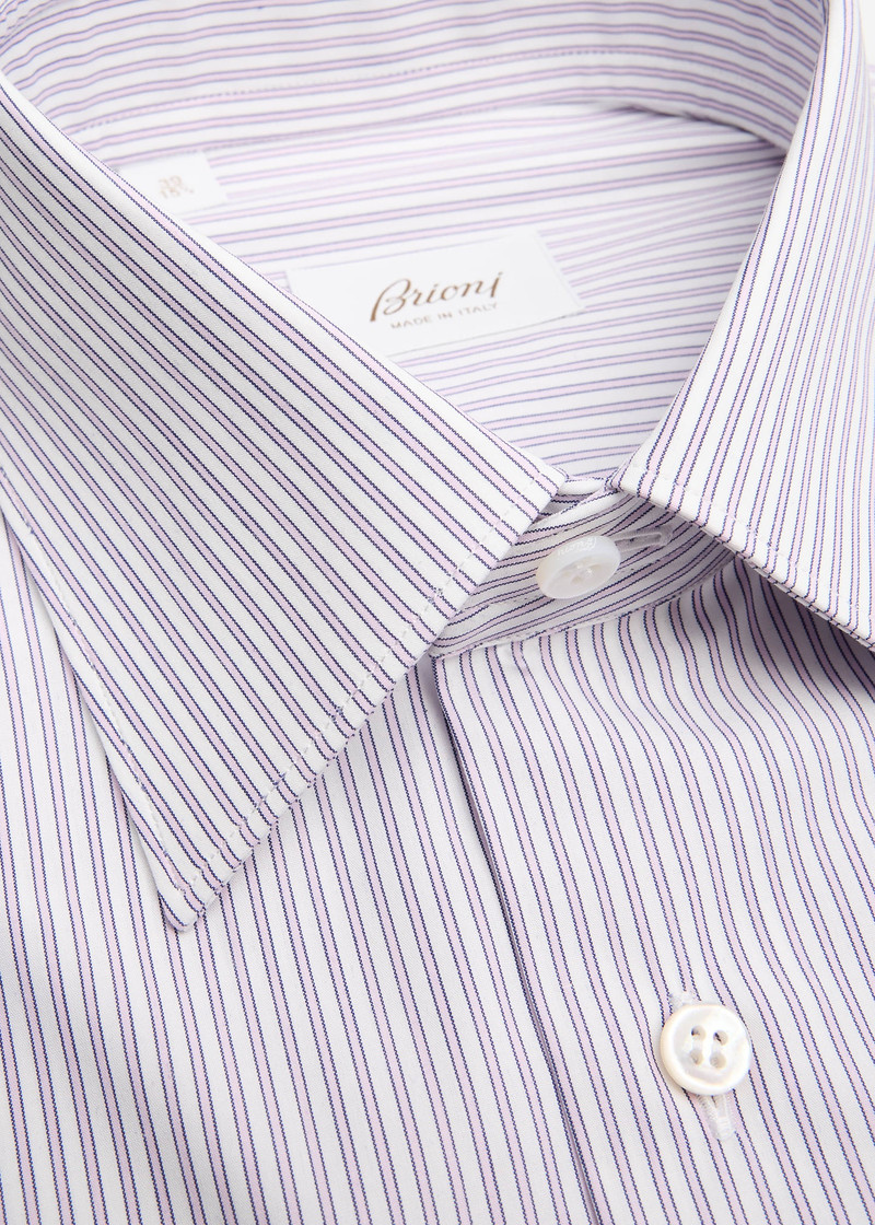 Brioni Men's Cotton Pinstripe Dress Shirt outlook