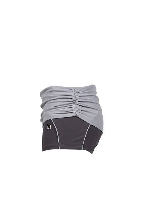 LYCRA WRAPPED SHORTS / GRAY - 3