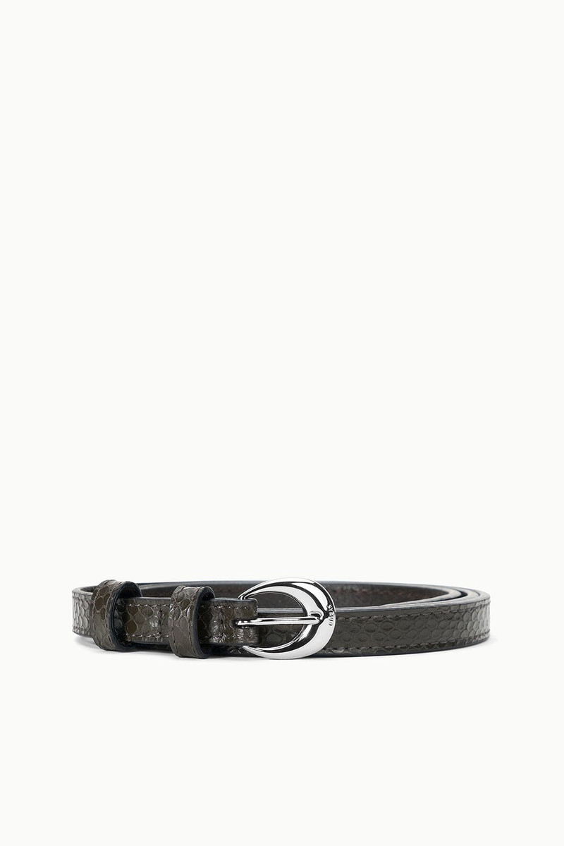 STAUD SLIM MOON BUCKLE BELT - 13MM ESPRESSO SNAKE 1