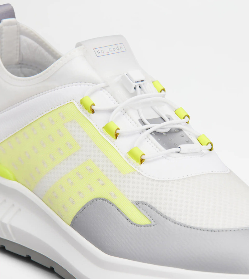NO_CODE J IN TECHNICAL FABRIC AND LEATHER - WHITE, YELLOW 5