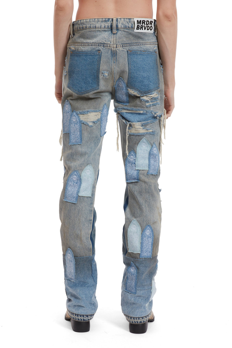 PATCHED ARCH REPAIRED BLOWOUT DENIM 6
