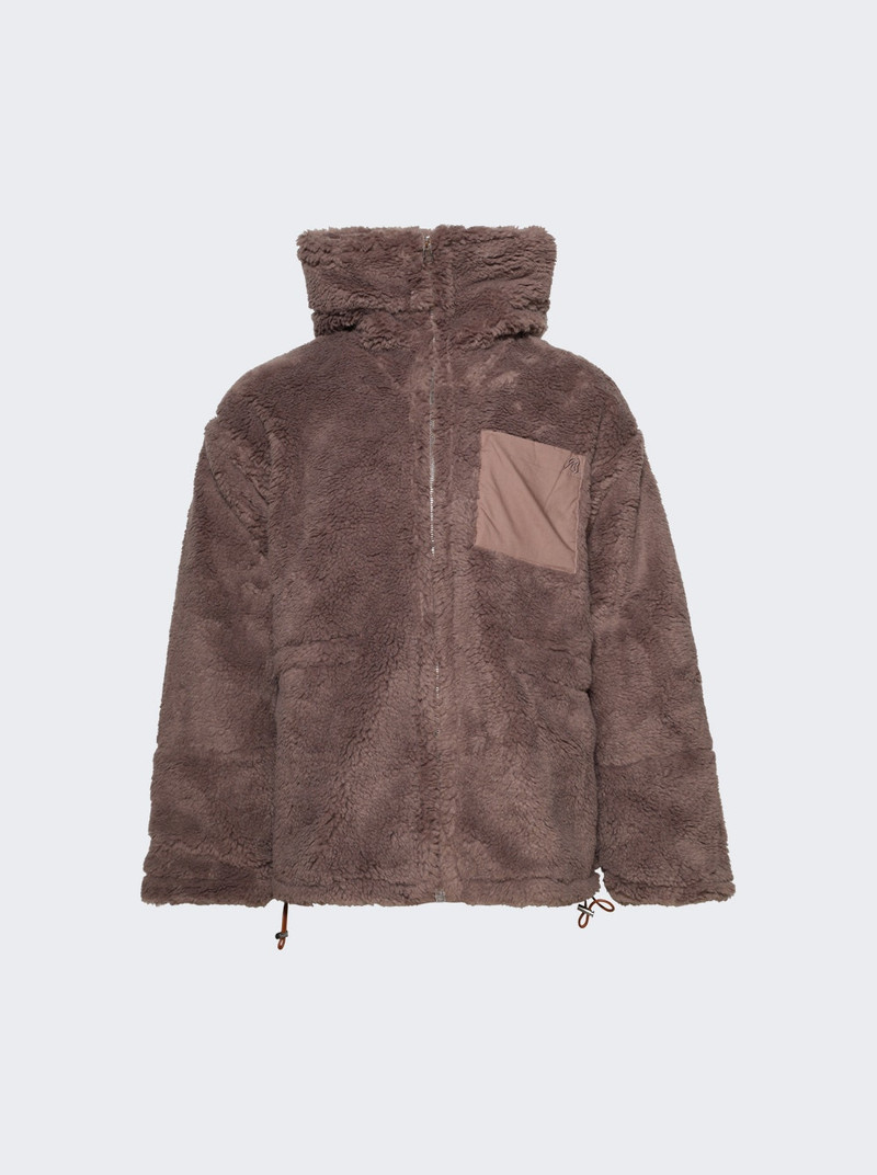 Faux Shearling Anorak Brown 1
