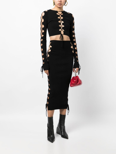 Monse lace-up detail cropped jumper outlook