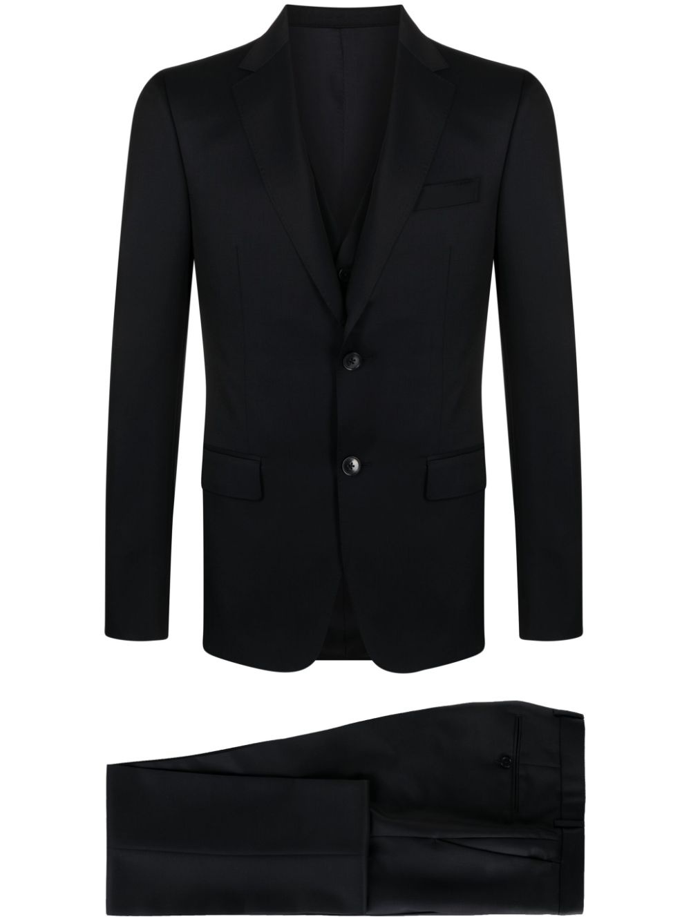 single-breasted wool-blend suit - 1