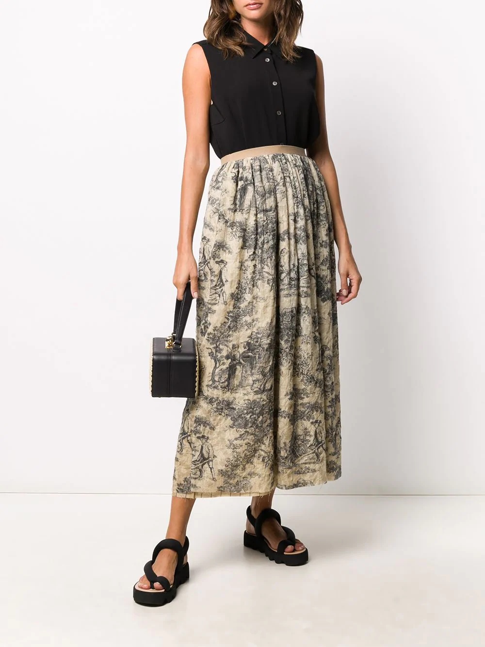 all-over print skirt - 2