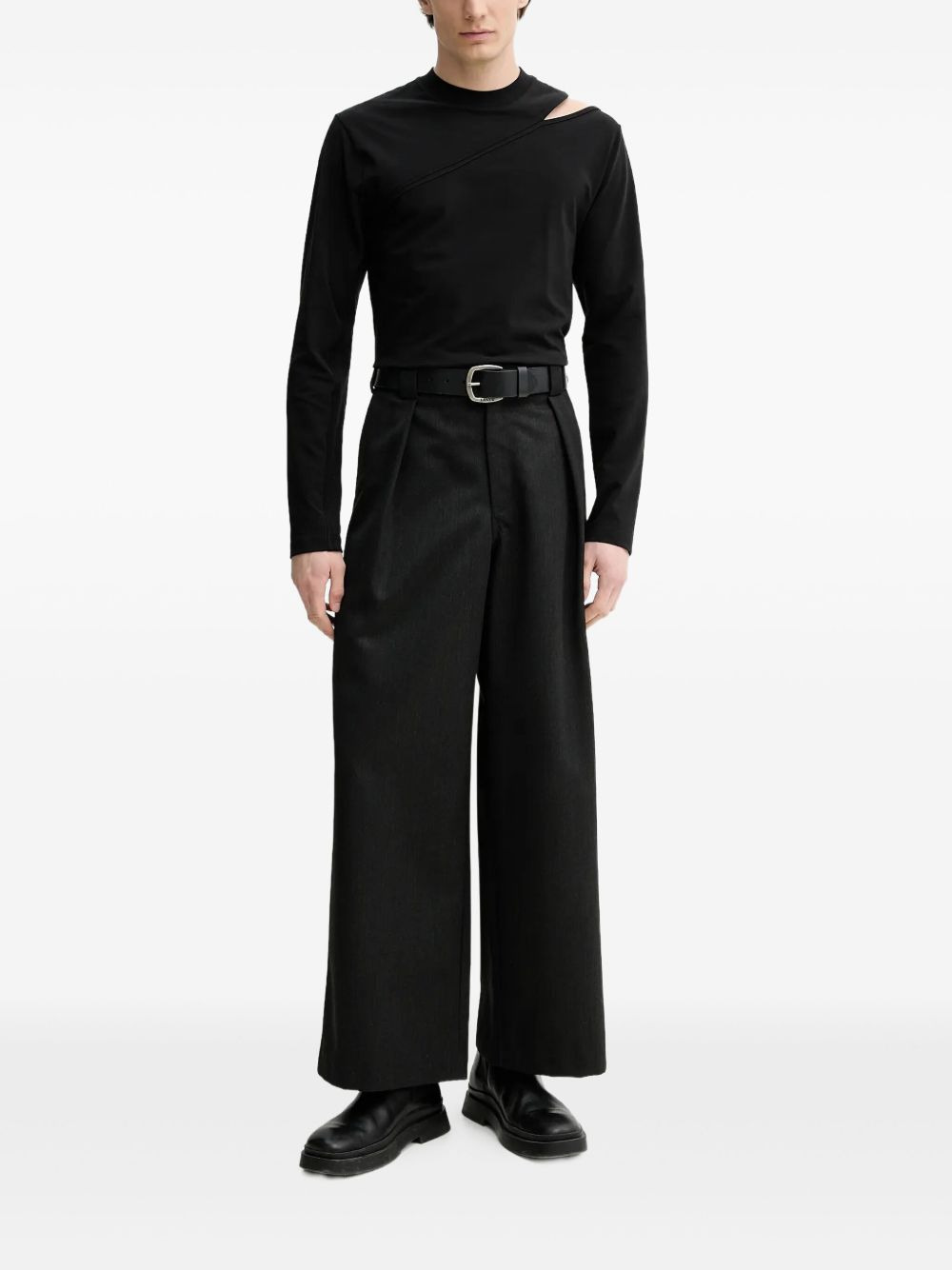 cut-out long-sleeve T-shirt - 2