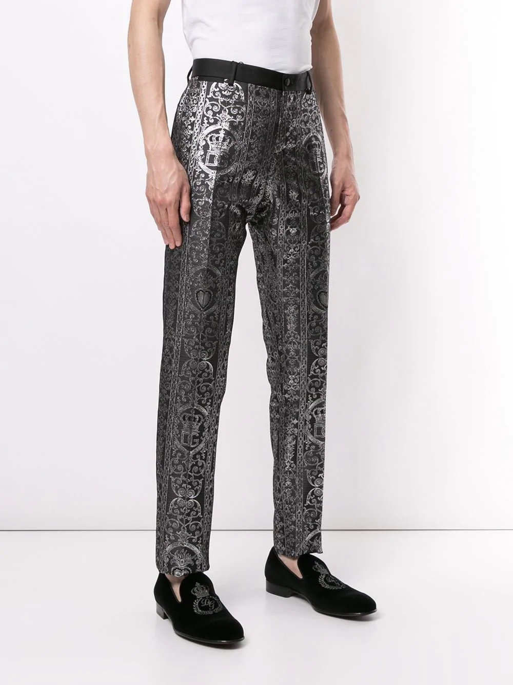 jacquard tailored trousers - 3