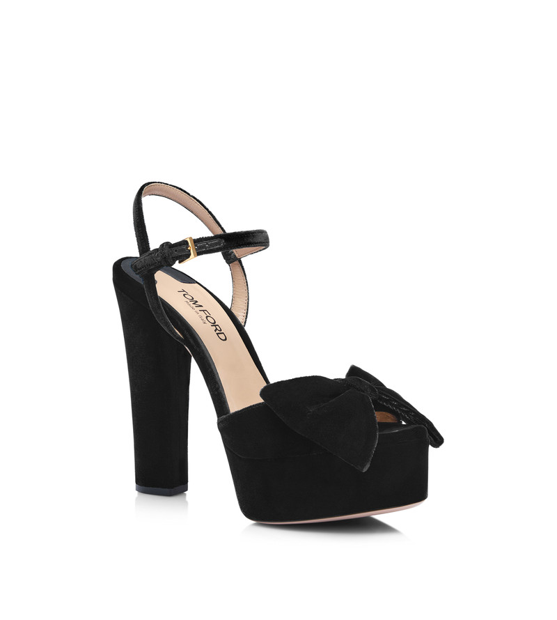 TOM FORD VELVET BRIGITTE PLATFORM SANDAL outlook