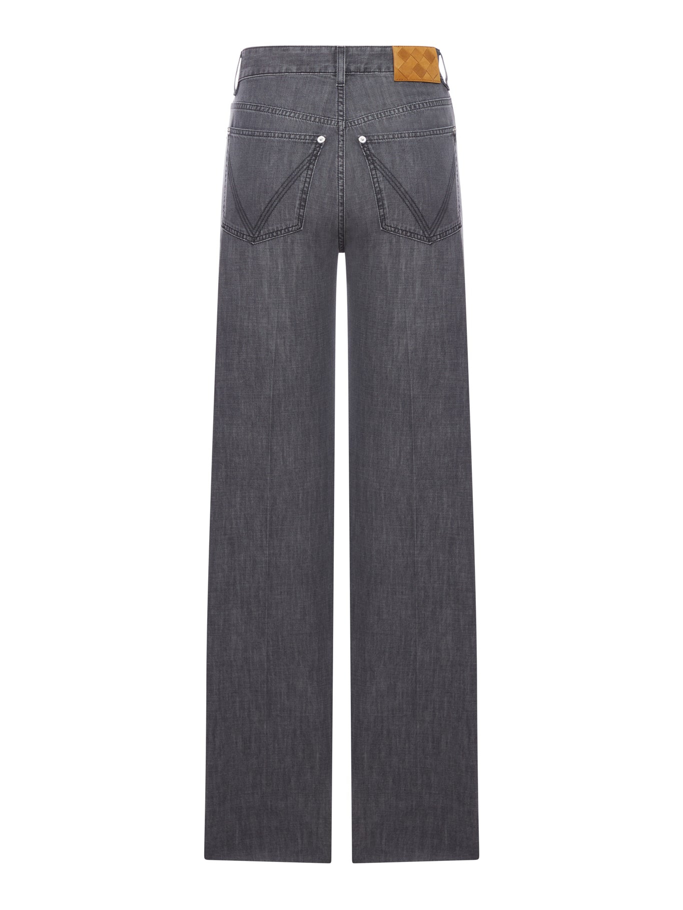 BLACK WASHED PALAZZO JEANS - 2