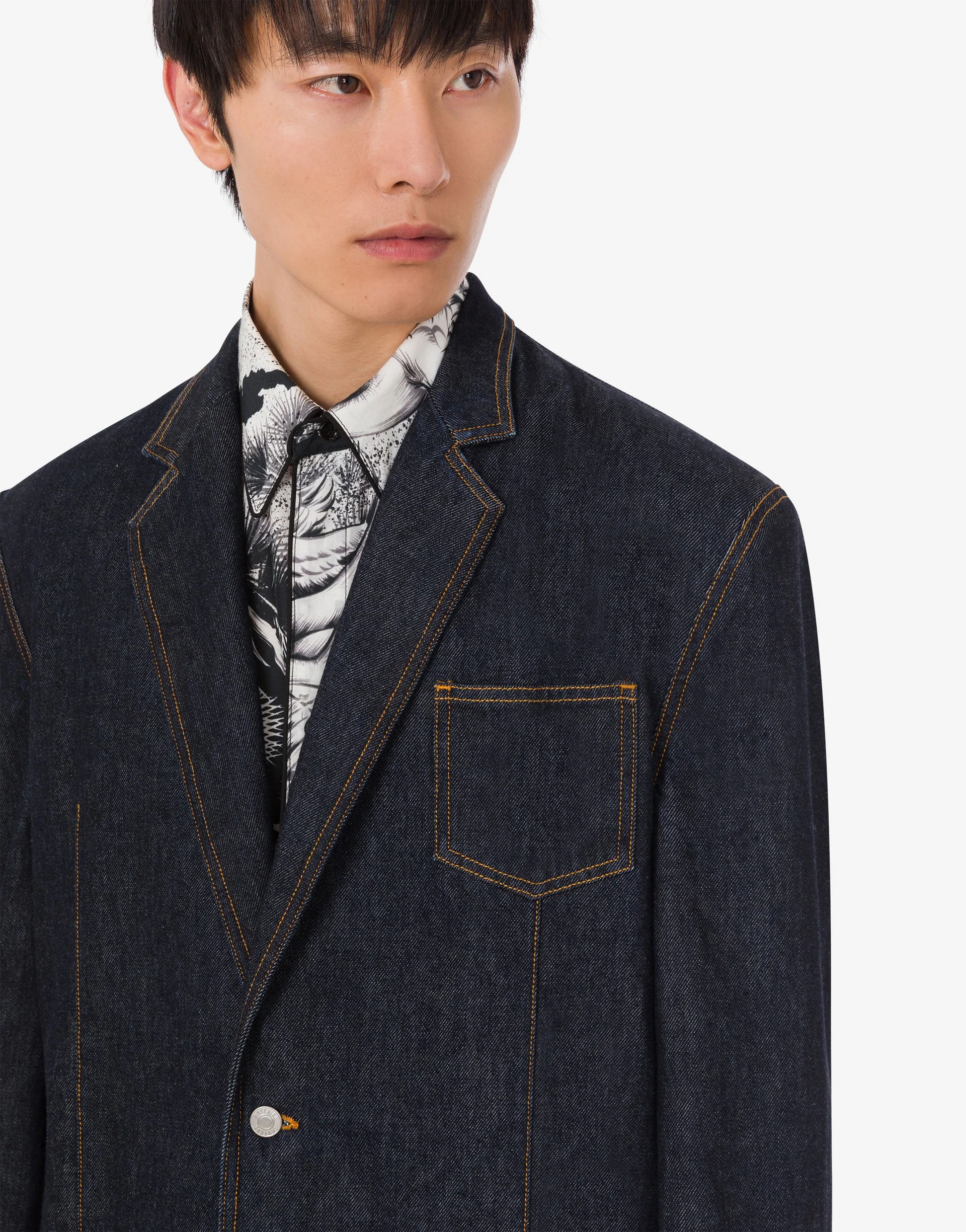 BLUE COTTON DENIM JACKET - 1